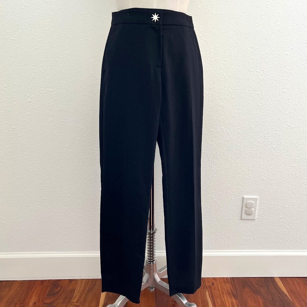 Love Moschino Dress Pants Black - Wool - Straight Leg - 6